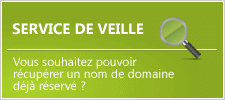 Vous souhaitez pouvoir récupérer un nom de domaine déjà réservé ?